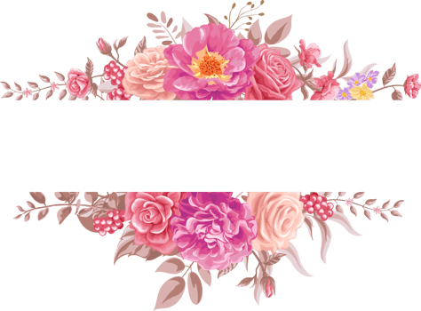 Rose Flower and botanical leaf digital painted png