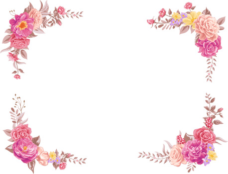 Rose Flower and botanical leaf digital painted png
