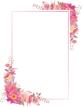 Rose Flower and botanical leaf digital painted png