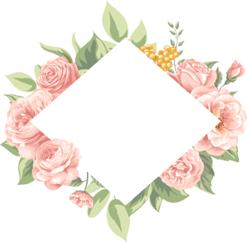 Rose Flower and botanical leaf digital painted png
