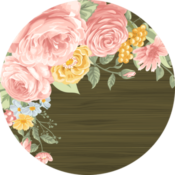 Rose Flower and botanical leaf digital painted png