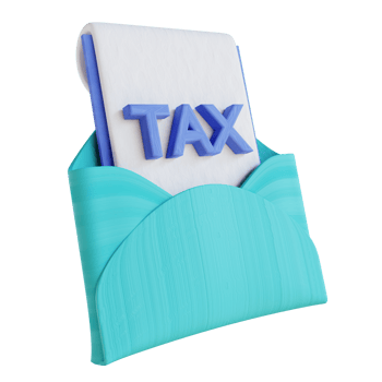 3D illustration letter tax png