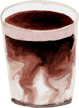 watercolor coffee and beverage elements png