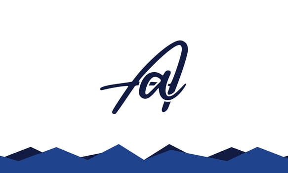 Alphabet letters Initials Monogram logo AA vector