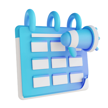 3D illustration promotion calendar png