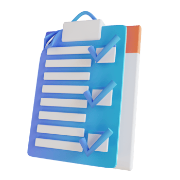 3D illustration approval documents png