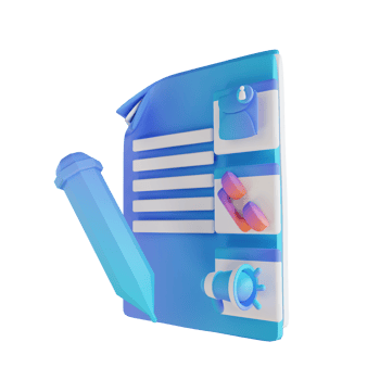 3D illustration documents, messages, calls and promotions png