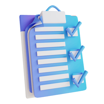 3D illustration approval documents png