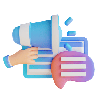 3D illustration hand and chat promotion png
