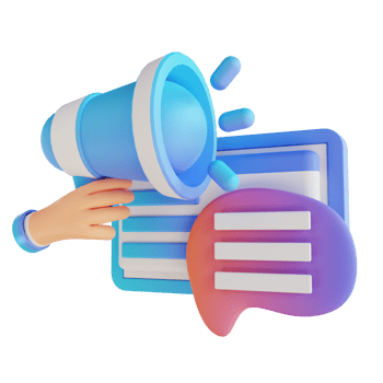 3D illustration hand and chat promotion png