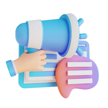 3D illustration hand and chat promotion png