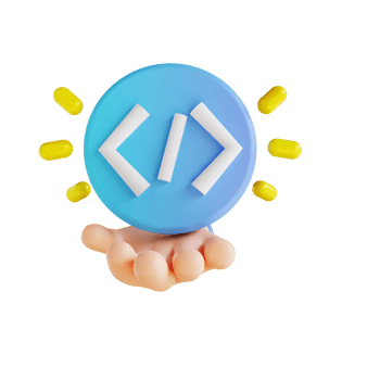 3D illustration hand and code png