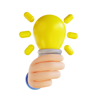 3D illustration hand and get idea on png
