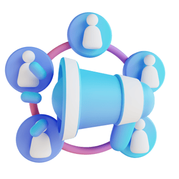 3D illustration share marketing png