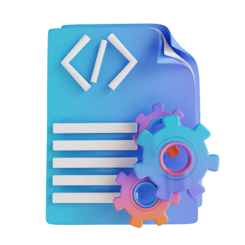 3D illustration code notes setting png