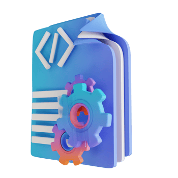 3D illustration code notes setting png
