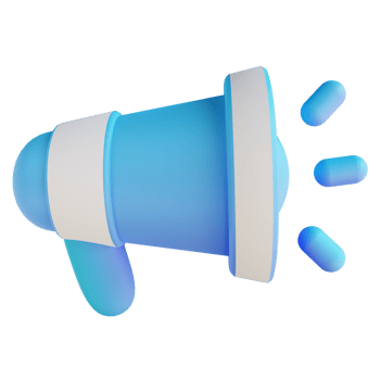 3D illustration megaphone png