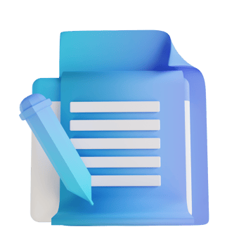 3D illustration take notes png