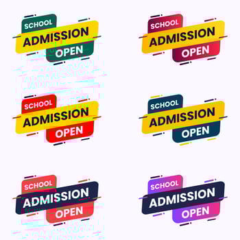 speed style school admission open banner abstract shape vector