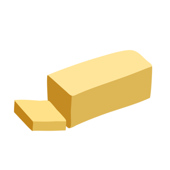 Sliced butter cartoon PNG file