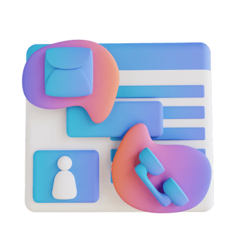 3D illustration contact options png