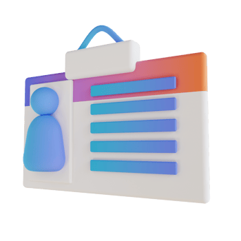 3D illustration ID card png