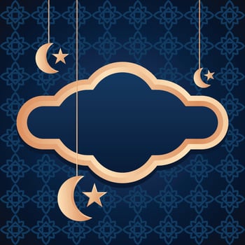 Vector illustration of Islamic background template for celebrating Islamic new year