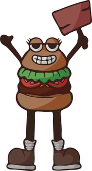 burger mascot character illustration vector for food theme