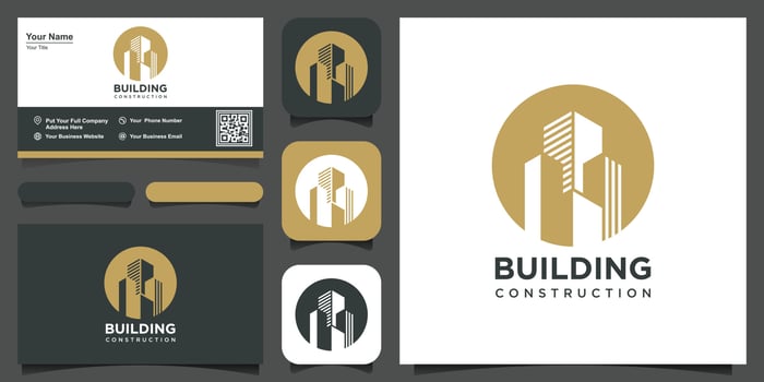 abstract urban logo and business card design vector. vector