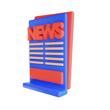 3D illustration news and event for digital marketing png