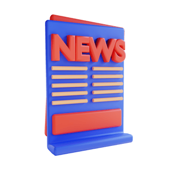 3D illustration news and event for digital marketing png