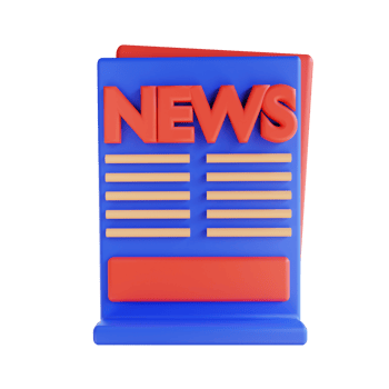 3D illustration news and event for digital marketing png