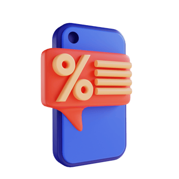 3D illustration mobile marketing for digital marketing png