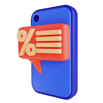 3D illustration mobile marketing for digital marketing png