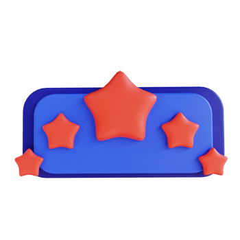 3D illustration star and favorite for digital marketing png