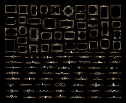 Set of Frames In Art Deco Style vector