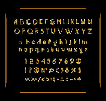 Art Deco Font vector