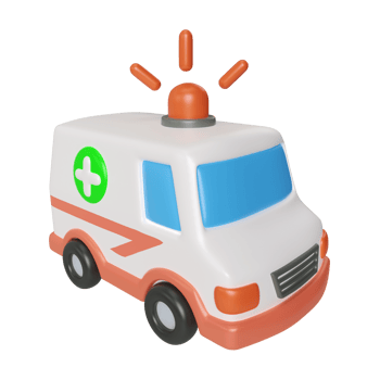 Ambulance 3D Illustration Icon png