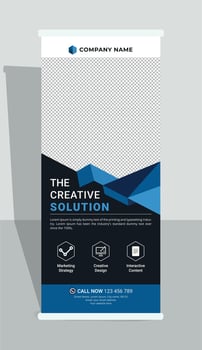 Corporate roll up banner template vector