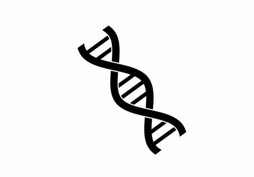 dna helix icon isolated on white background vector