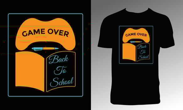 Back To School T Shirt Design vector