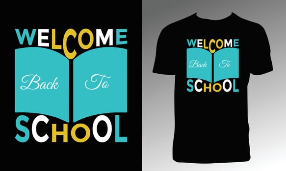 Back To School T Shirt Design vector