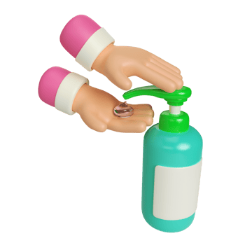 Hand Sanitizer 3D Illustration Icon png