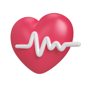 Heartbeat 3D Illustration Icon png