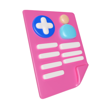 Patient Data 3D Illustration Icon png
