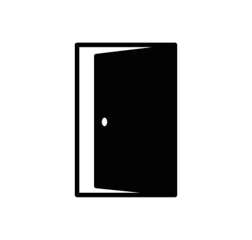 Open door icon vector flat style logo design template