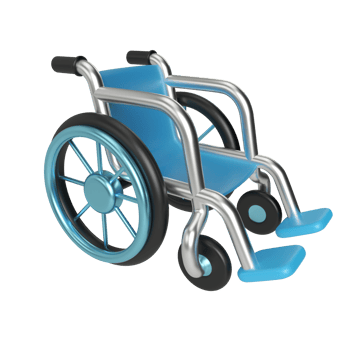 Wheelchair 3D illustration Icon png
