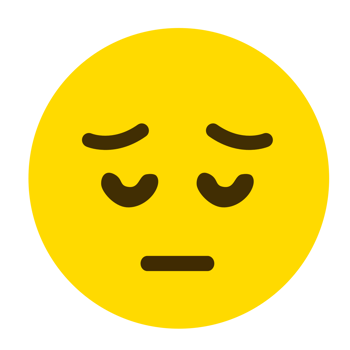 Yellow sad face emoji PNG file