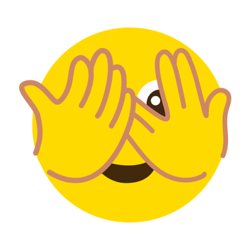 Peeking face yellow emoji PNG file