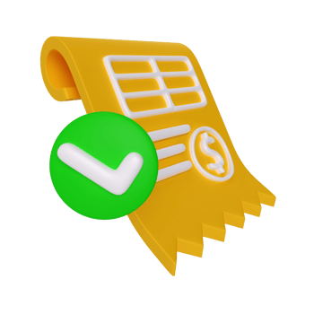 invoice 3d render png